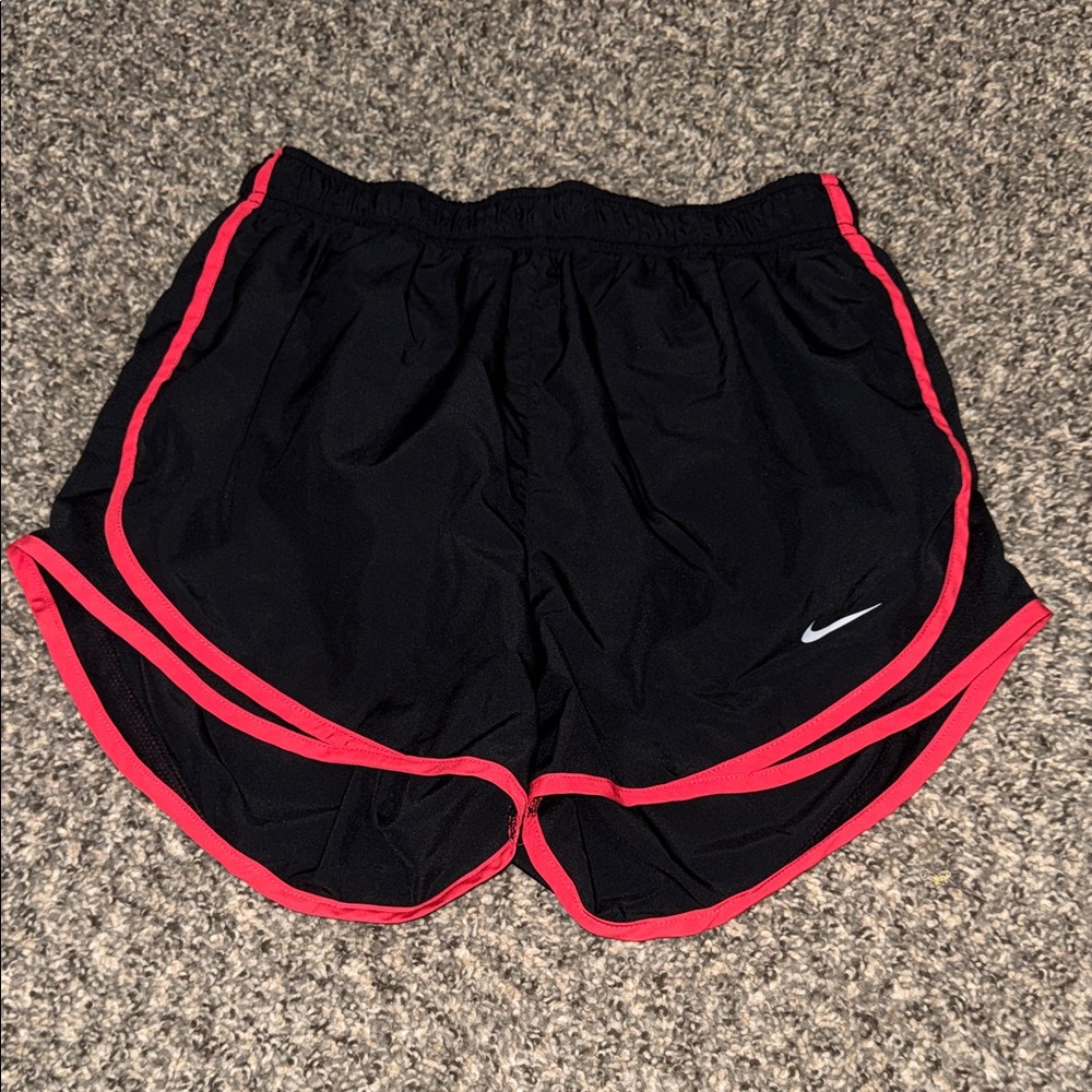 Nike Women's Black and Red Athletic Shorts